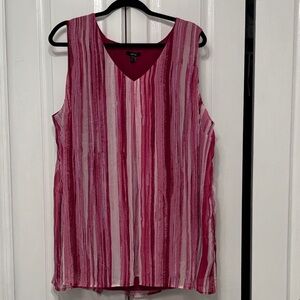 Apt. 9 Pink Striped Sleeveless Tunic